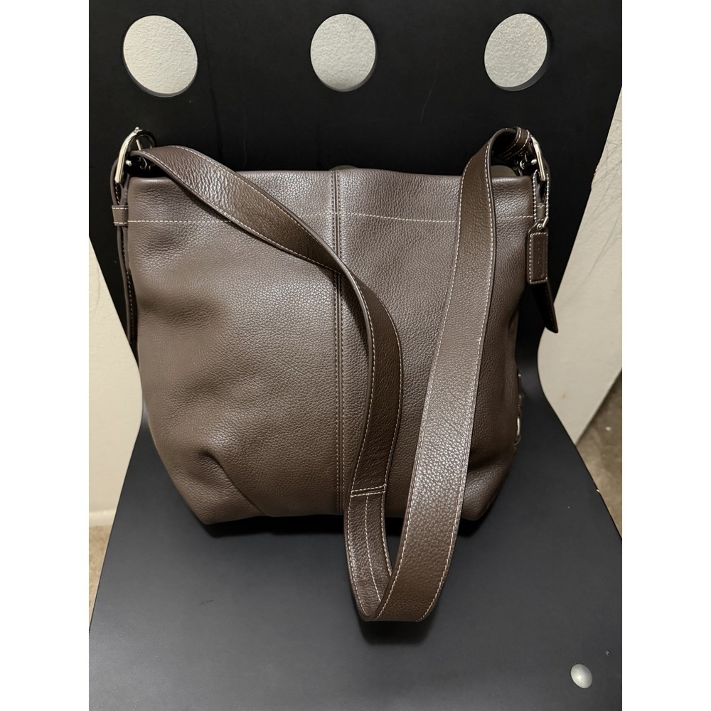 Coach Mahogany Brown Leather Duffle Handbag Hobo F15064 Cross Body Bag $358